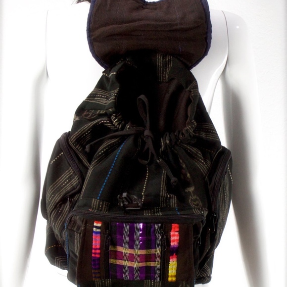 VTG 80\'s Native Guatemala Huipil Woven Backpack